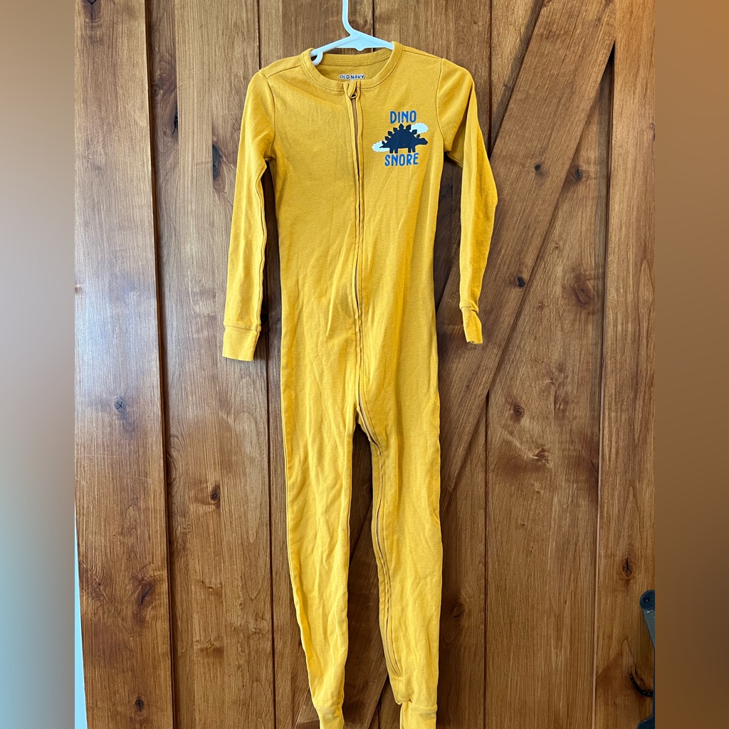 Yellow Dino Snore Kids One Piece